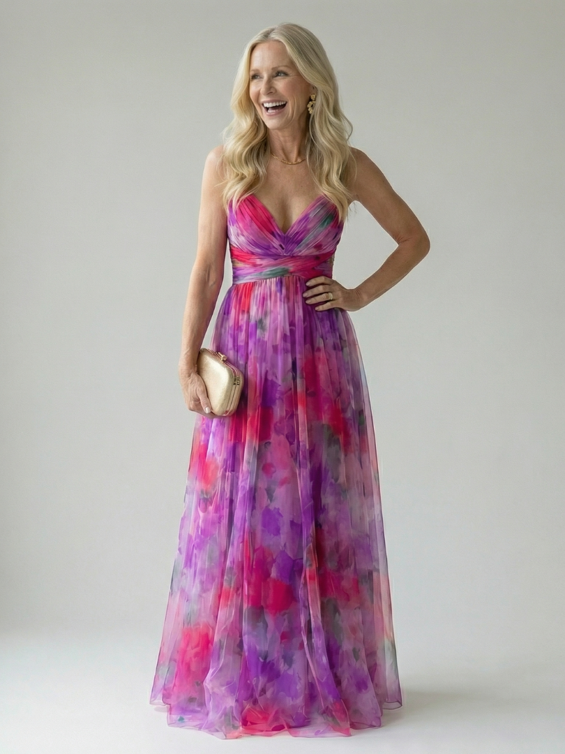 Vivienne™ | Vestido Maxi Estampado con Efecto Vientre Plano