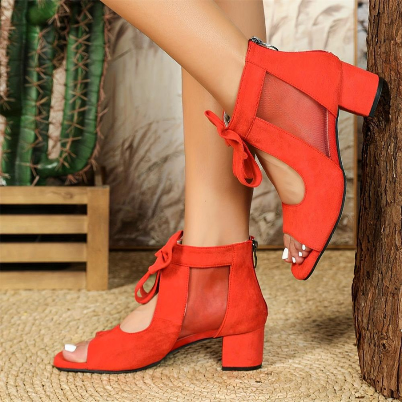 Ezra™ | Tacones de Bloque Ortopédicos con Lazo