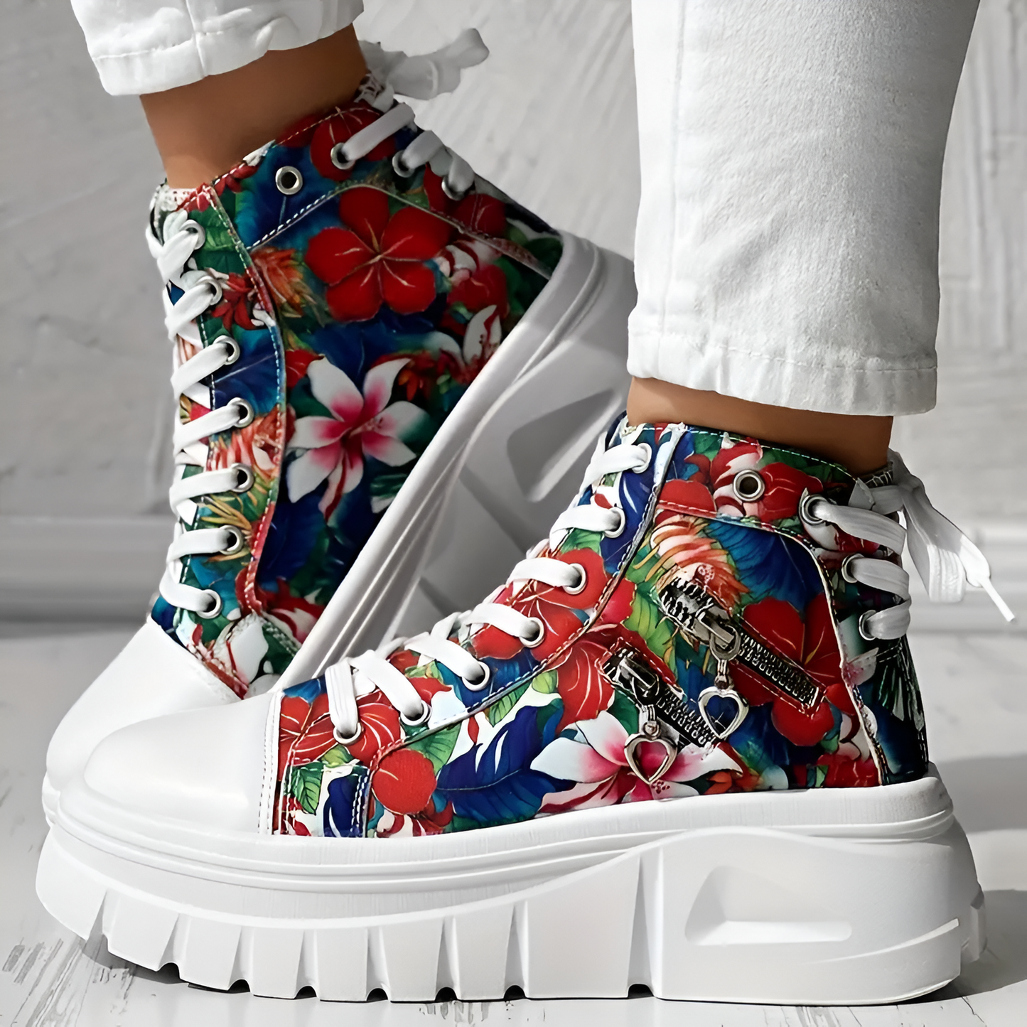 Elin™ | Zapatillas Altas Ortopédicas de Tela Vaquera