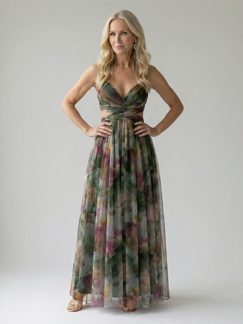 Vivienne™ | Vestido Maxi Estampado con Efecto Vientre Plano