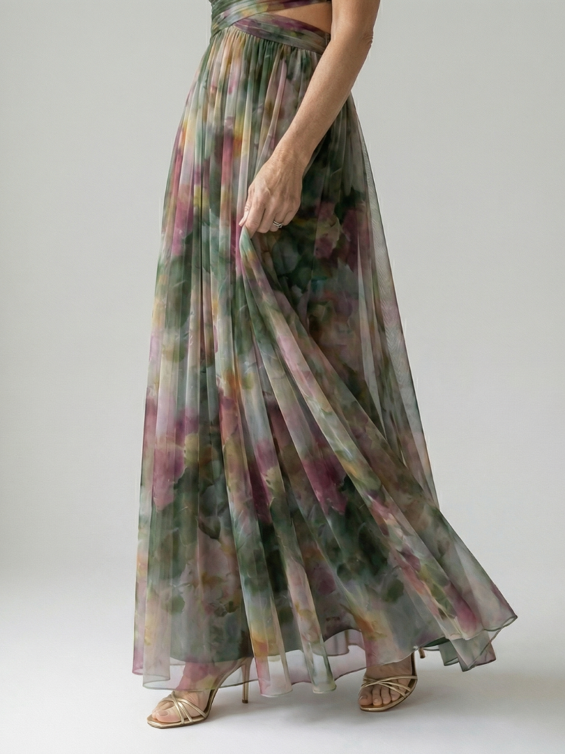 Vivienne™ | Vestido Maxi Estampado con Efecto Vientre Plano