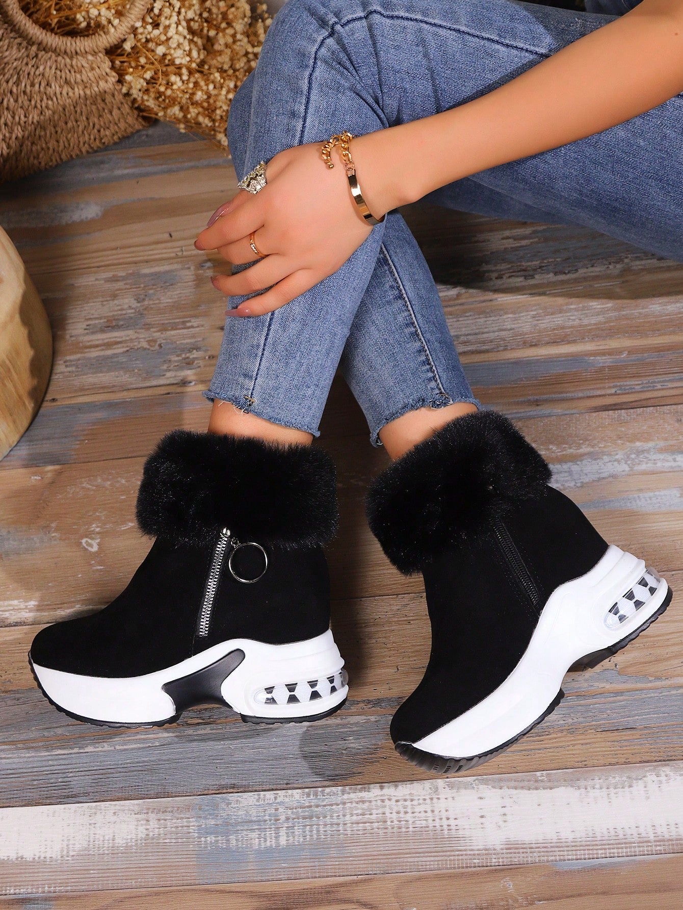 Noor™ | Botas Plataforma Cómodas con Pelo Sintético