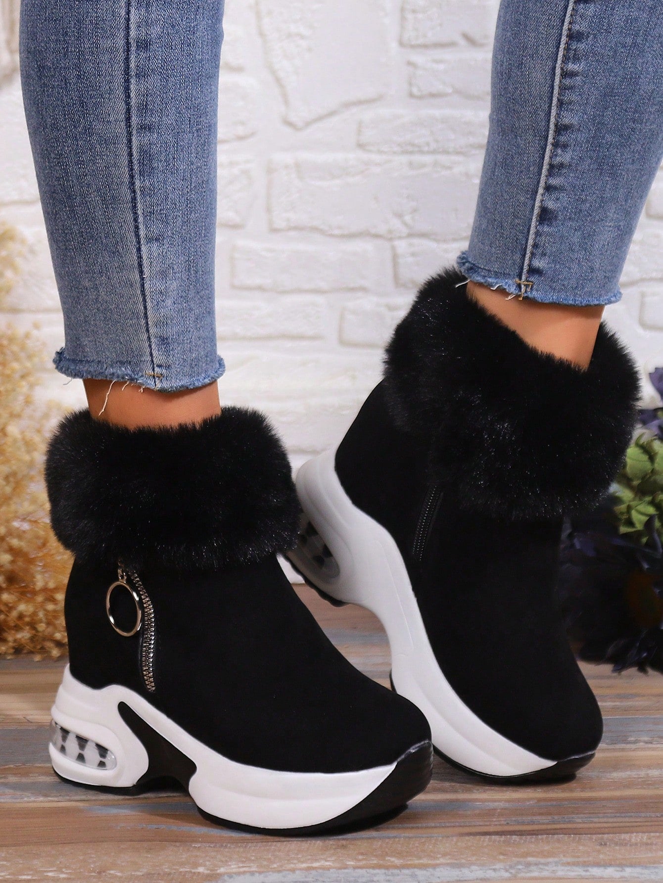 Noor™ | Botas Plataforma Cómodas con Pelo Sintético
