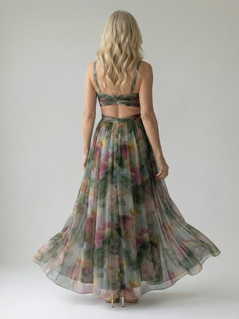 Vivienne™ | Vestido Maxi Estampado con Efecto Vientre Plano