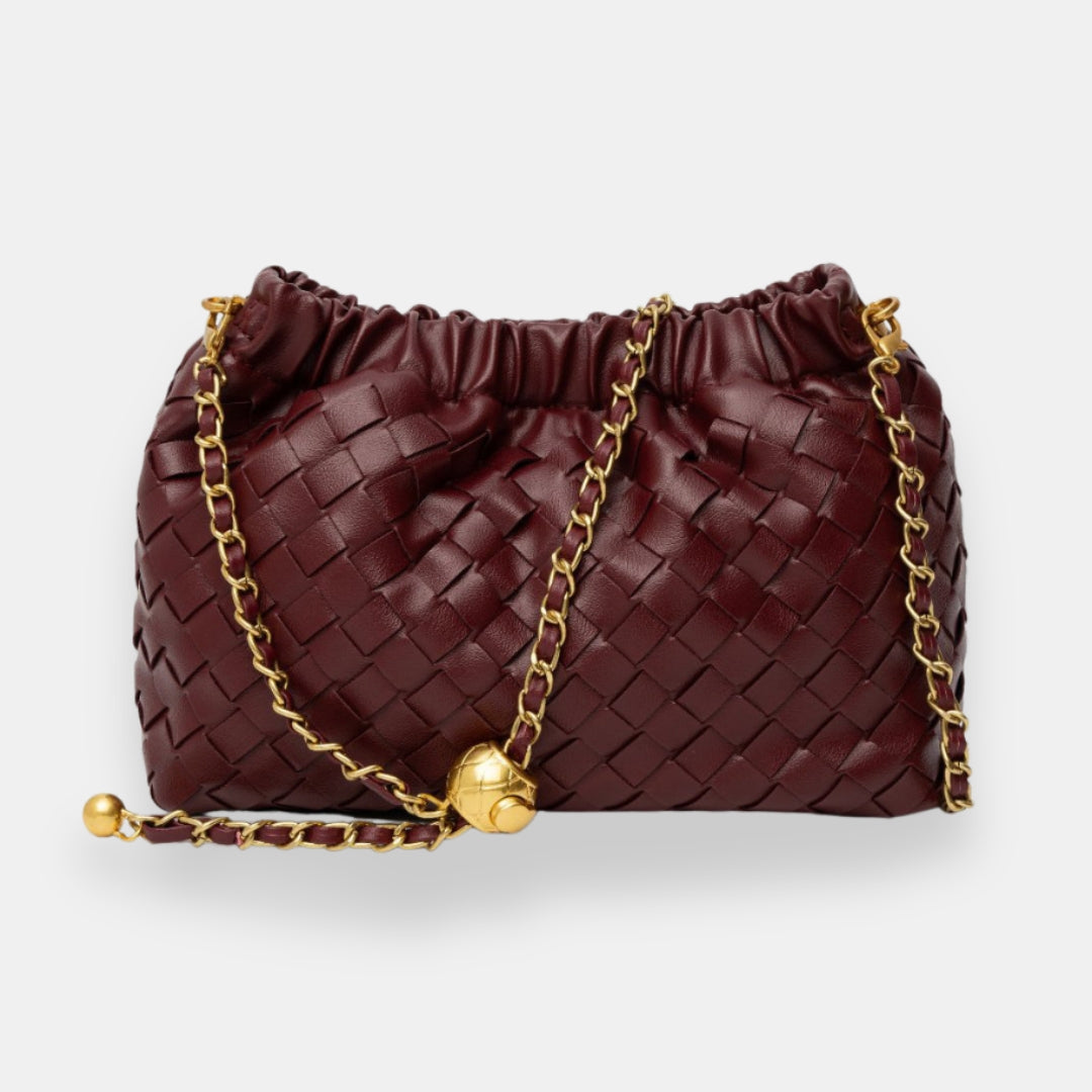 Ulvérine | Sac boulette tressé doré