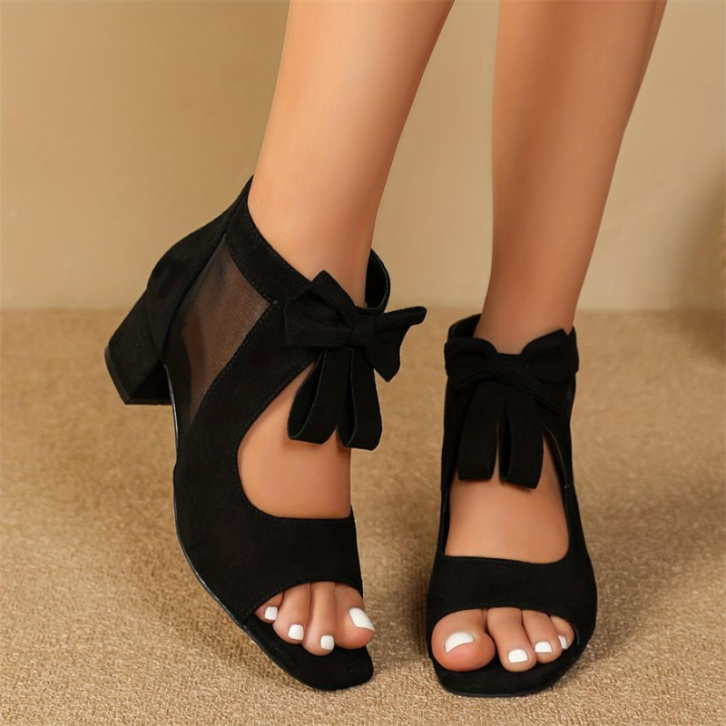 Ezra™ | Tacones de Bloque Ortopédicos con Lazo