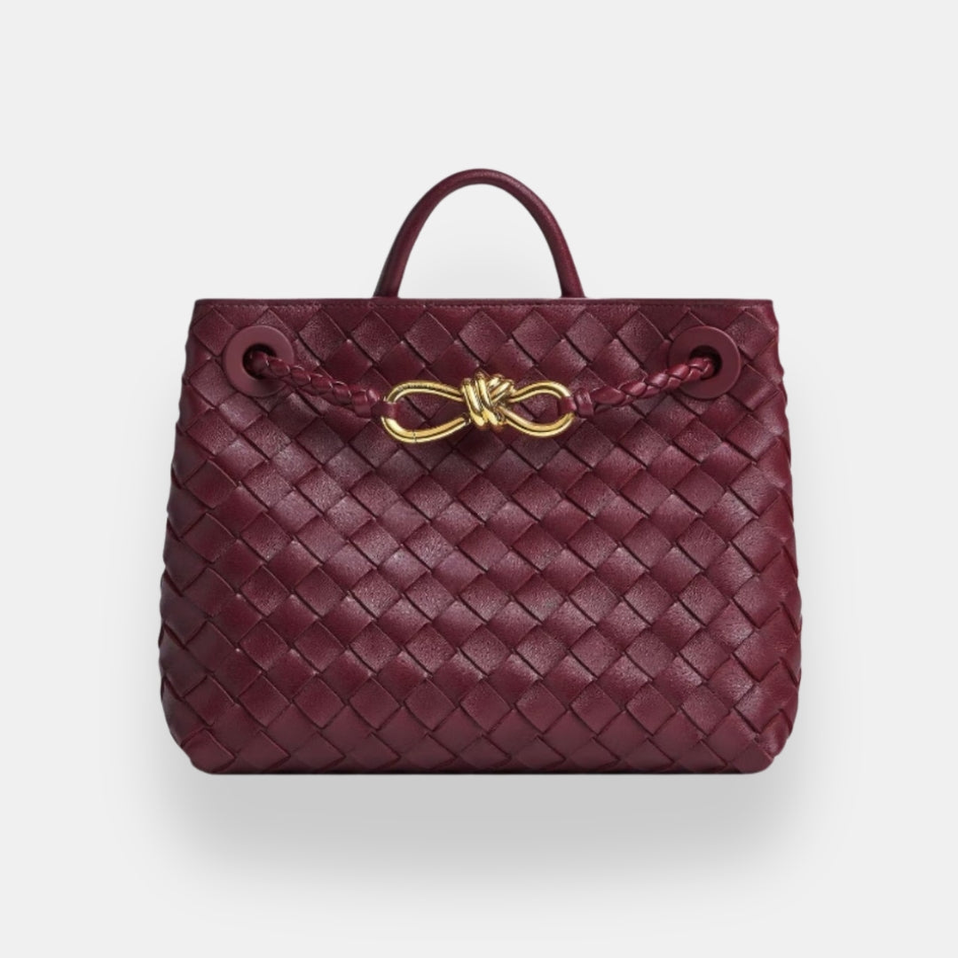 Vérvaine | Sac tressé nœud doré