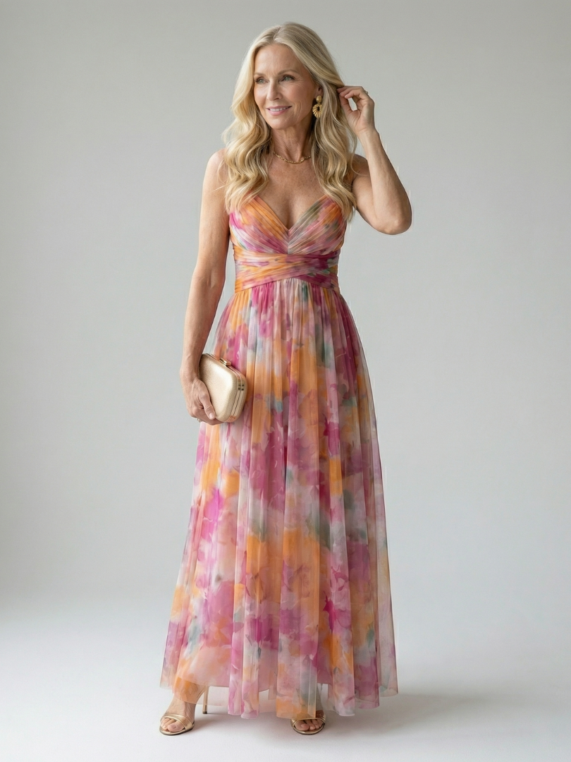 Vivienne™ | Vestido Maxi Estampado con Efecto Vientre Plano