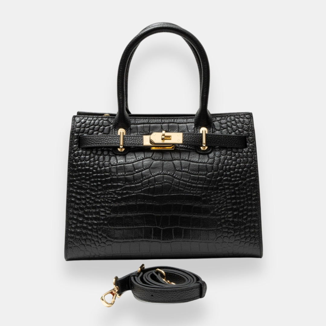 Wilvoise | Sac cabas structuré à motif croco