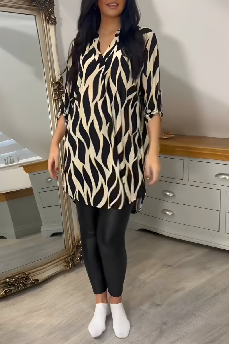 Tessa™ | Top Holgado con Estampado con Estilo