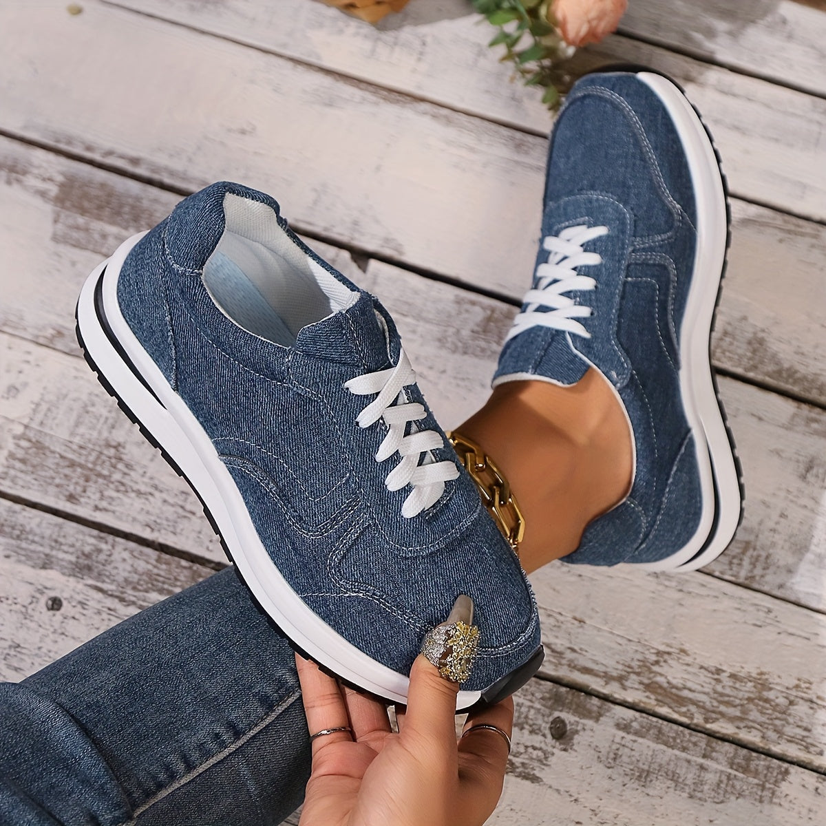 Izzy™ | Zapatillas Ortopédicas de Tela Vaquera