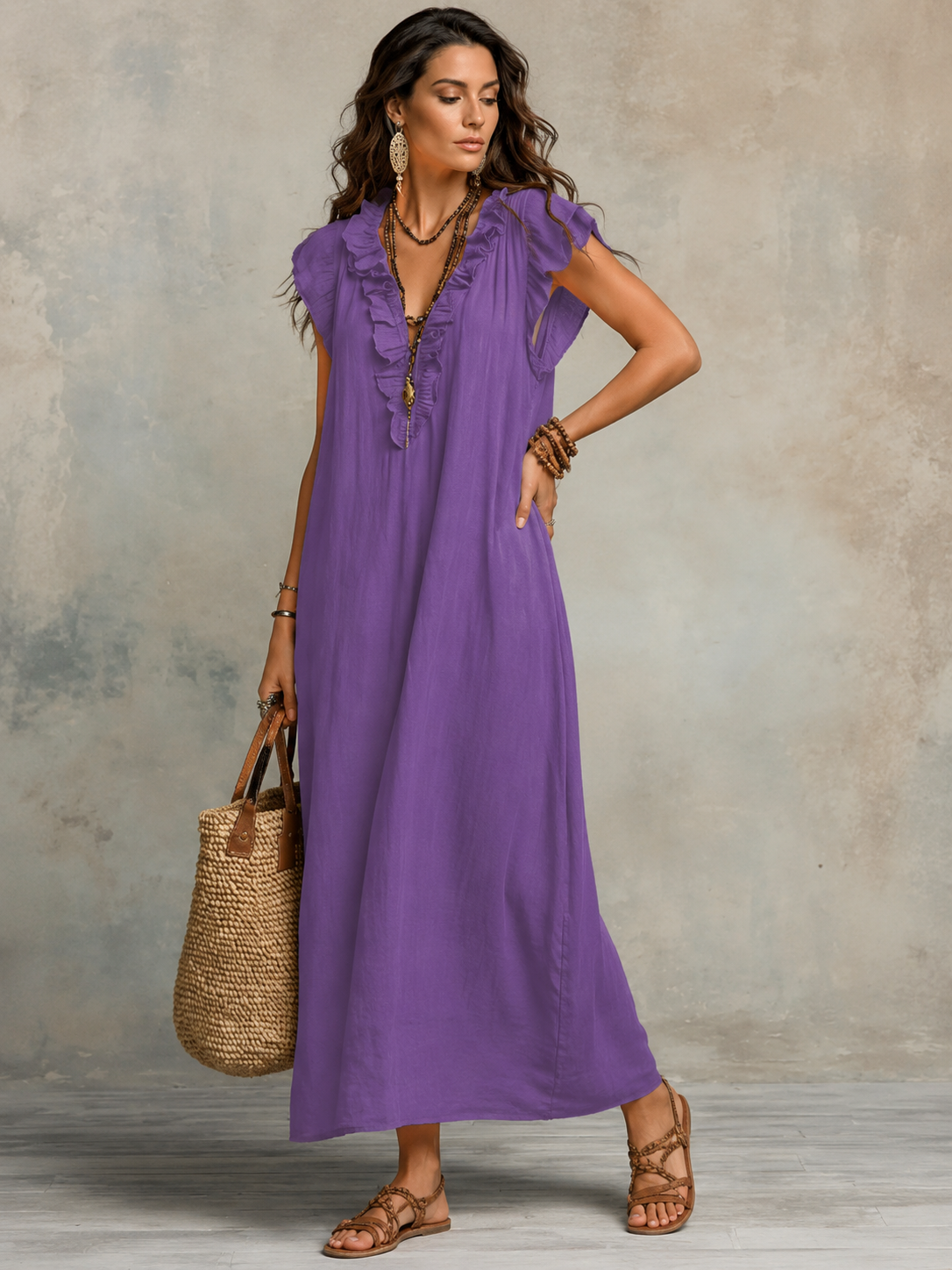 Camélia™ | Vestido Maxi Bohemio con Efecto Vientre Plano