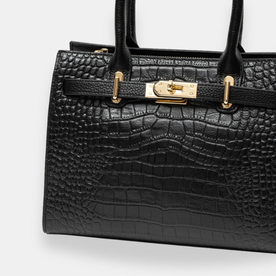 Wilvoise | Sac cabas structuré à motif croco