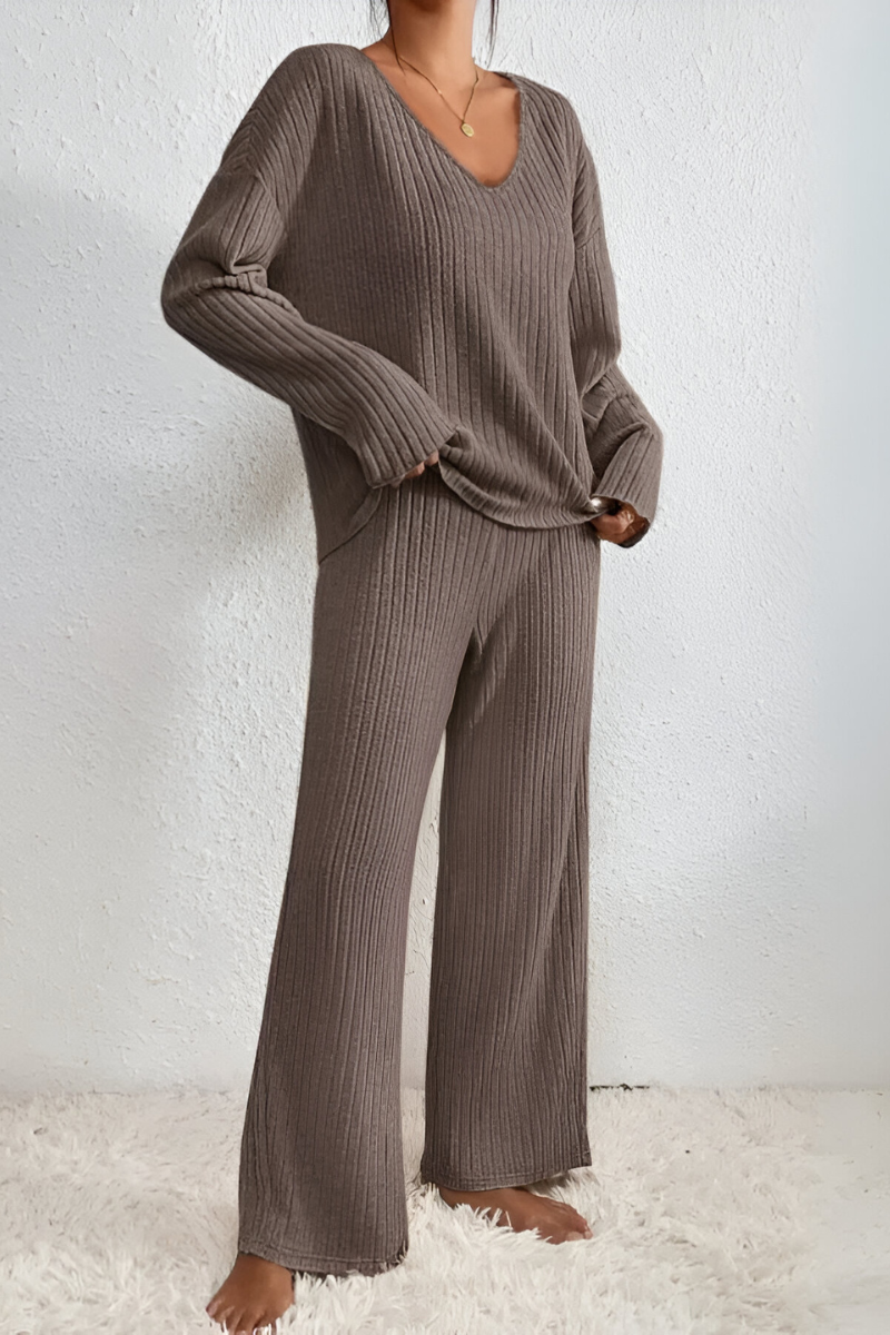 Amaris™ | Conjunto de Punto Suave Acanalado