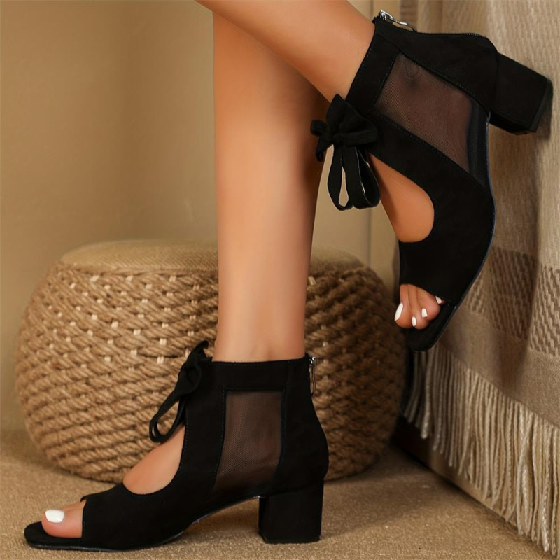 Ezra™ | Tacones de Bloque Ortopédicos con Lazo