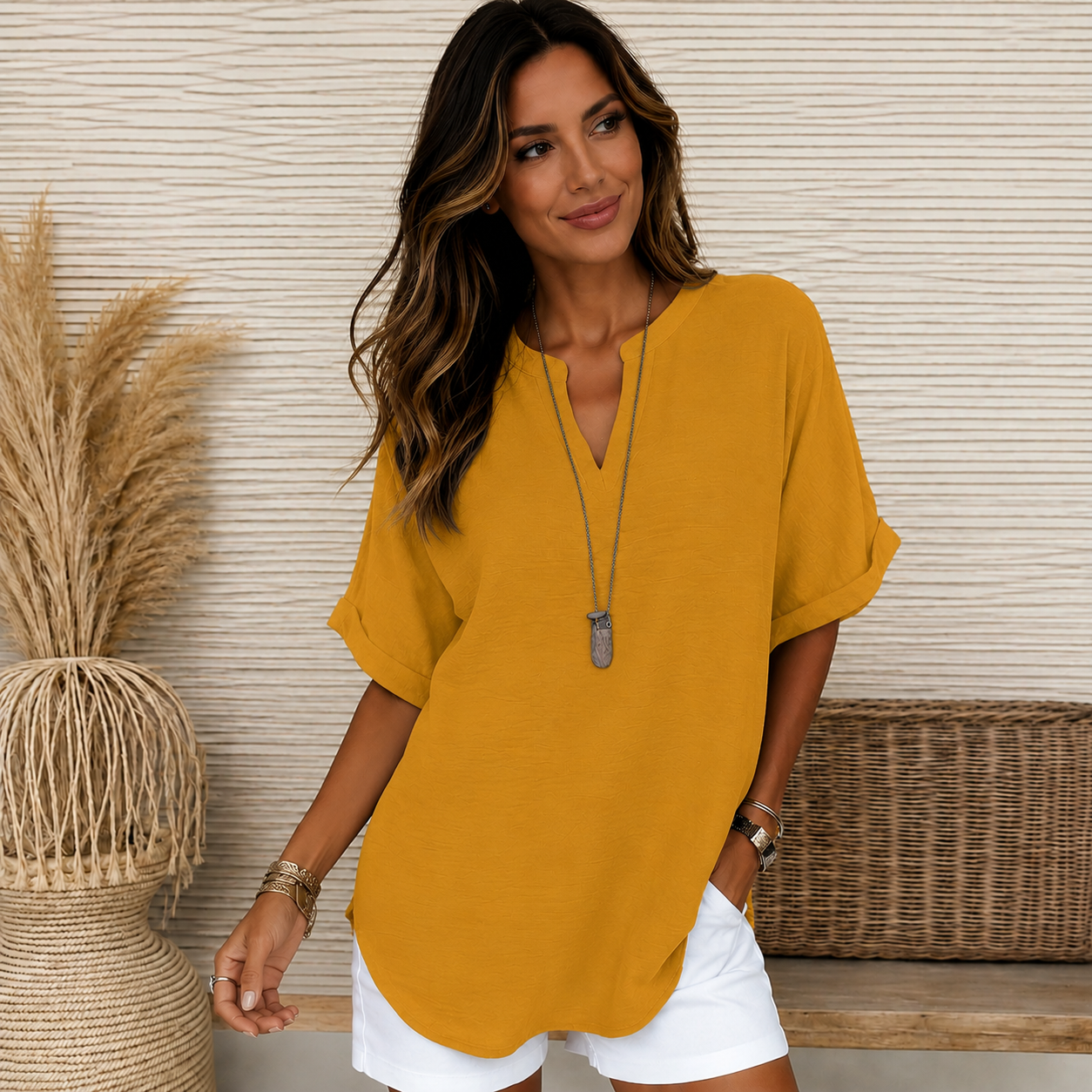 Mirel™ | Blusa Cómoda con Escote en V