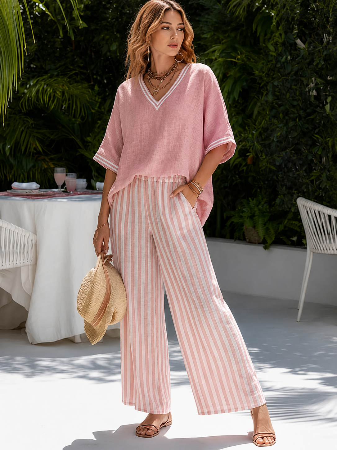Alira™ | Conjunto de Rayas de Dos Piezas