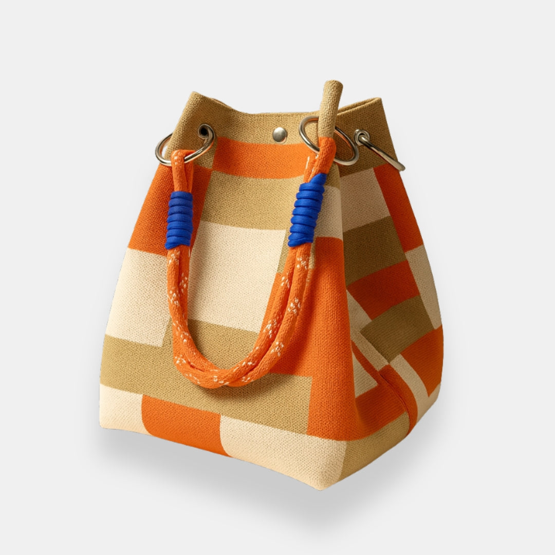Édéa | Sac seau à motif géométrique