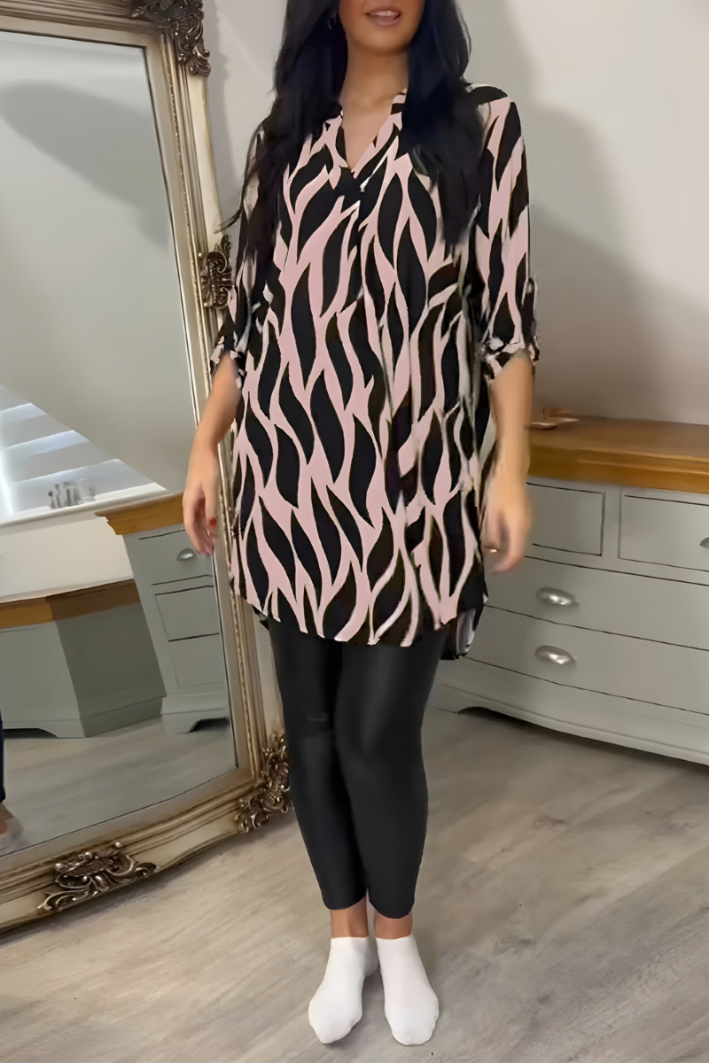Tessa™ | Top Holgado con Estampado con Estilo