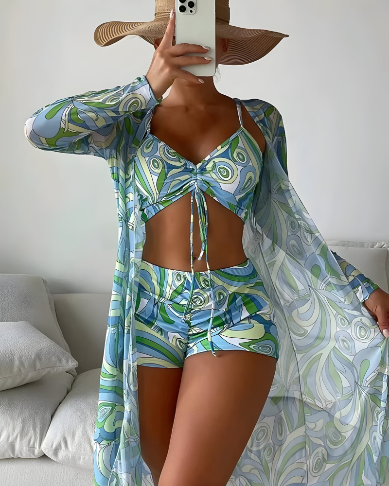 Noëlle™ | Conjunto Bikini con Estilo de Tres Piezas
