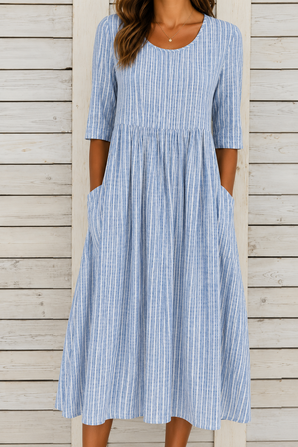 Tessa™ | Vestido Midi Elegante con Efecto Vientre Plano