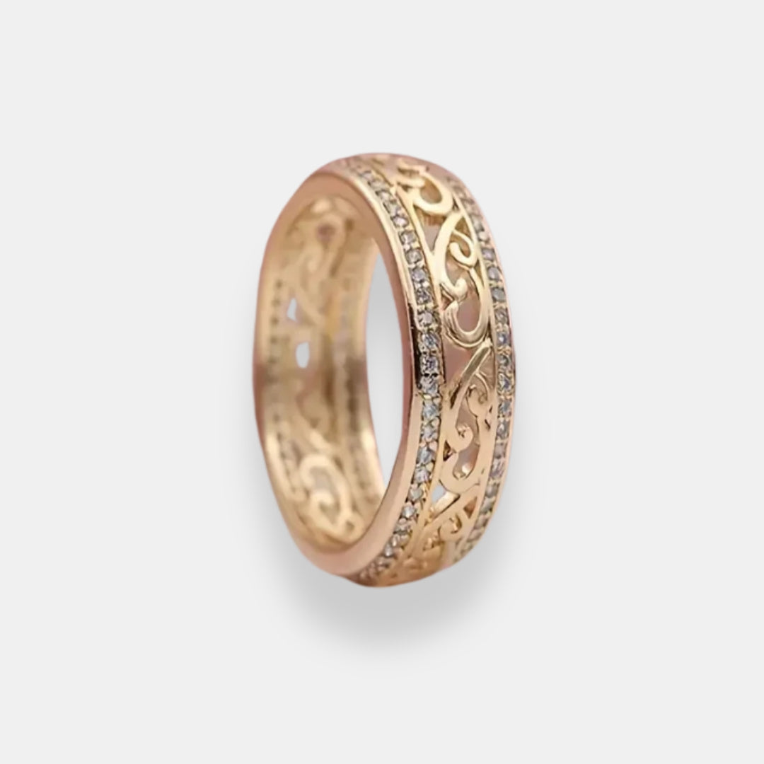 Perséphine | Bague tressée à zircons
