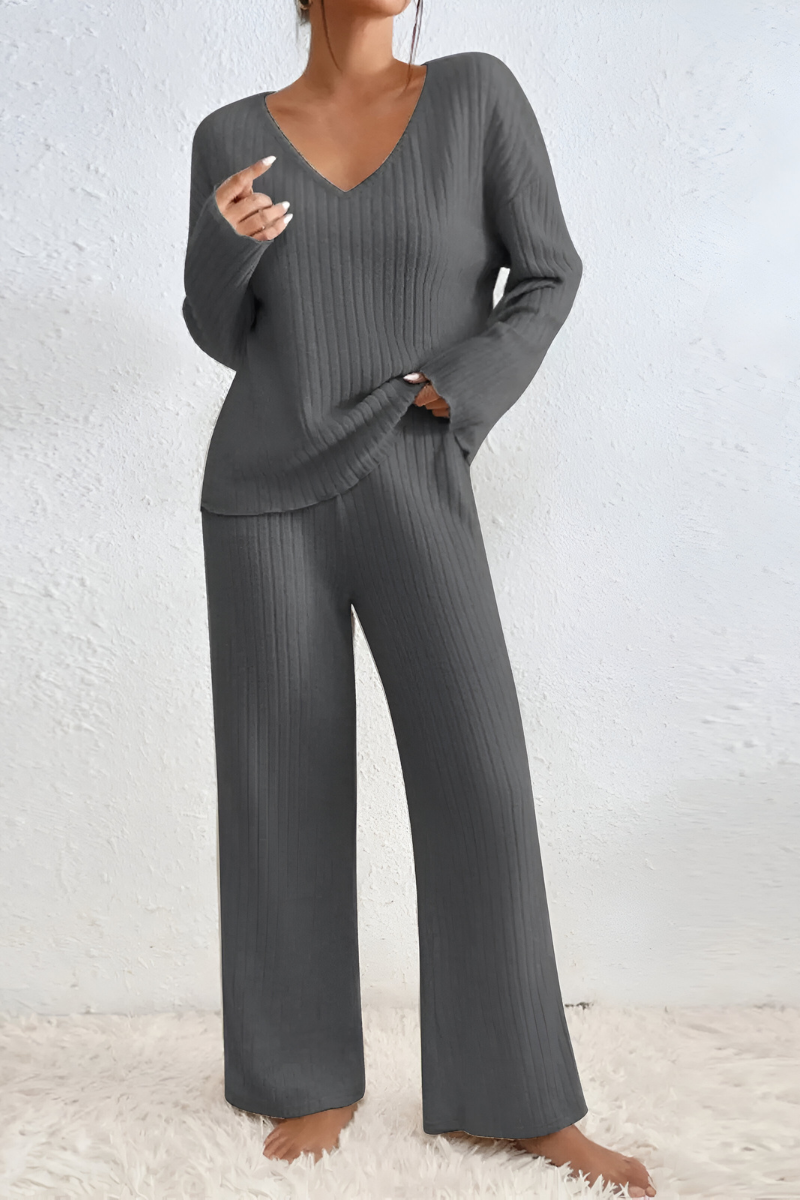 Amaris™ | Conjunto de Punto Suave Acanalado