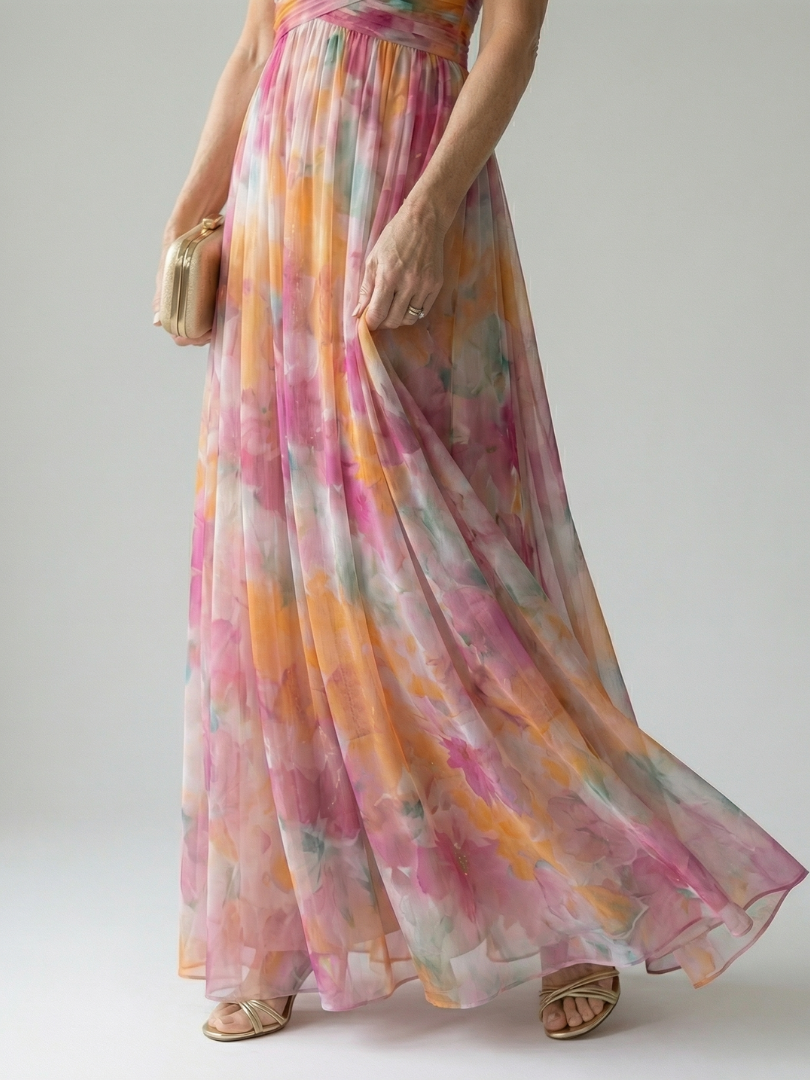 Vivienne™ | Vestido Maxi Estampado con Efecto Vientre Plano