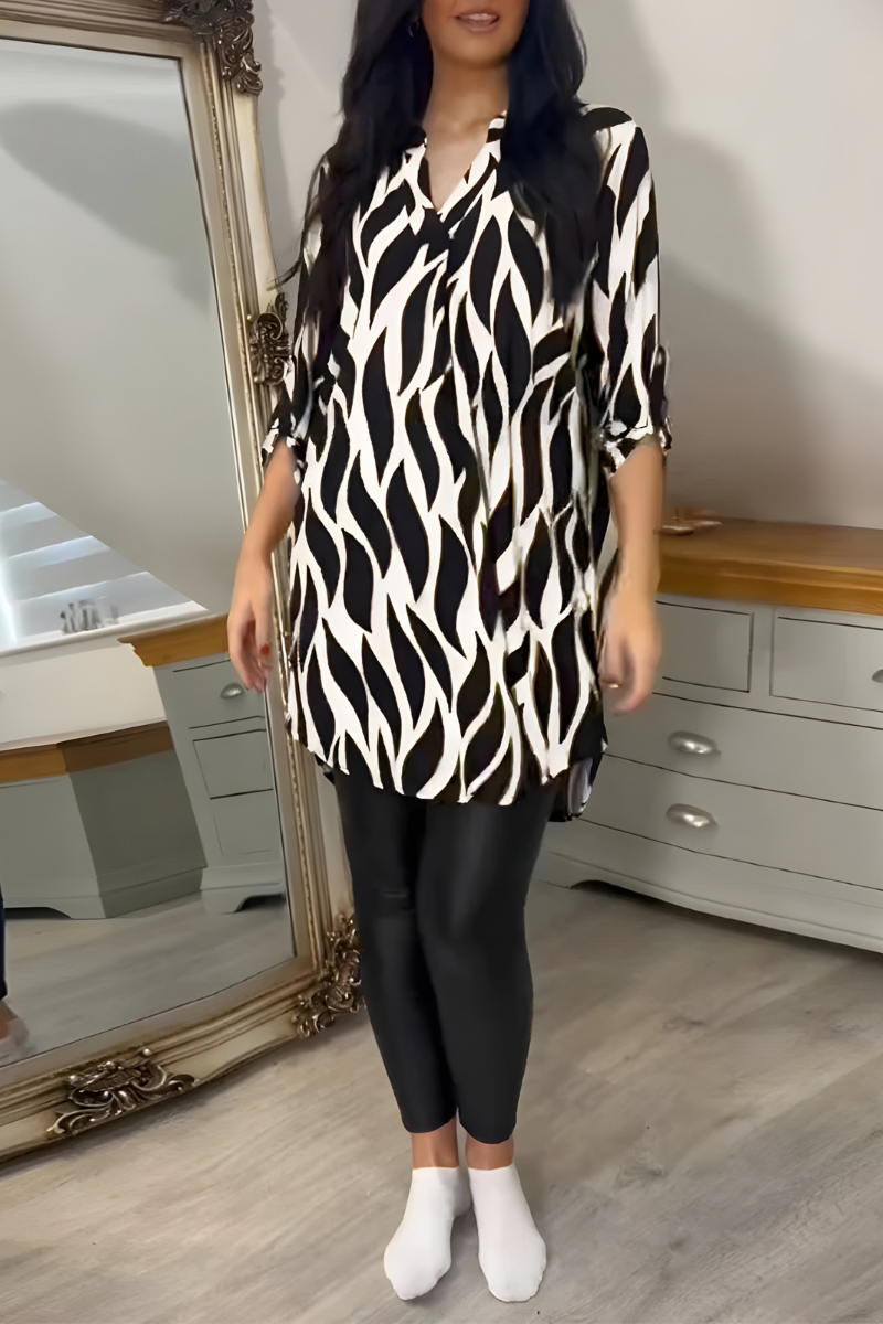 Tessa™ | Top Holgado con Estampado con Estilo