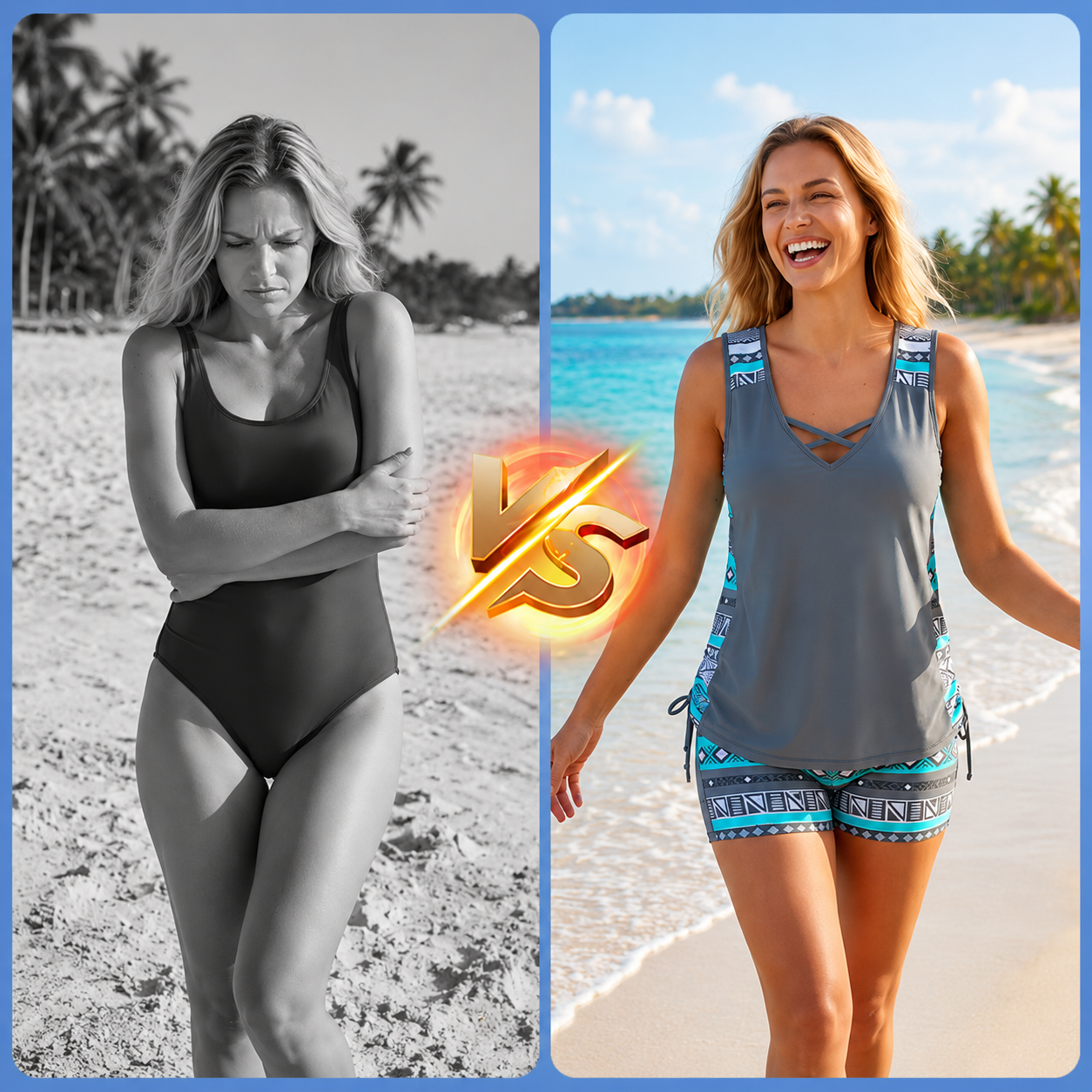 Kaela™ | Conjunto Tankini Favorecedor con Shorts