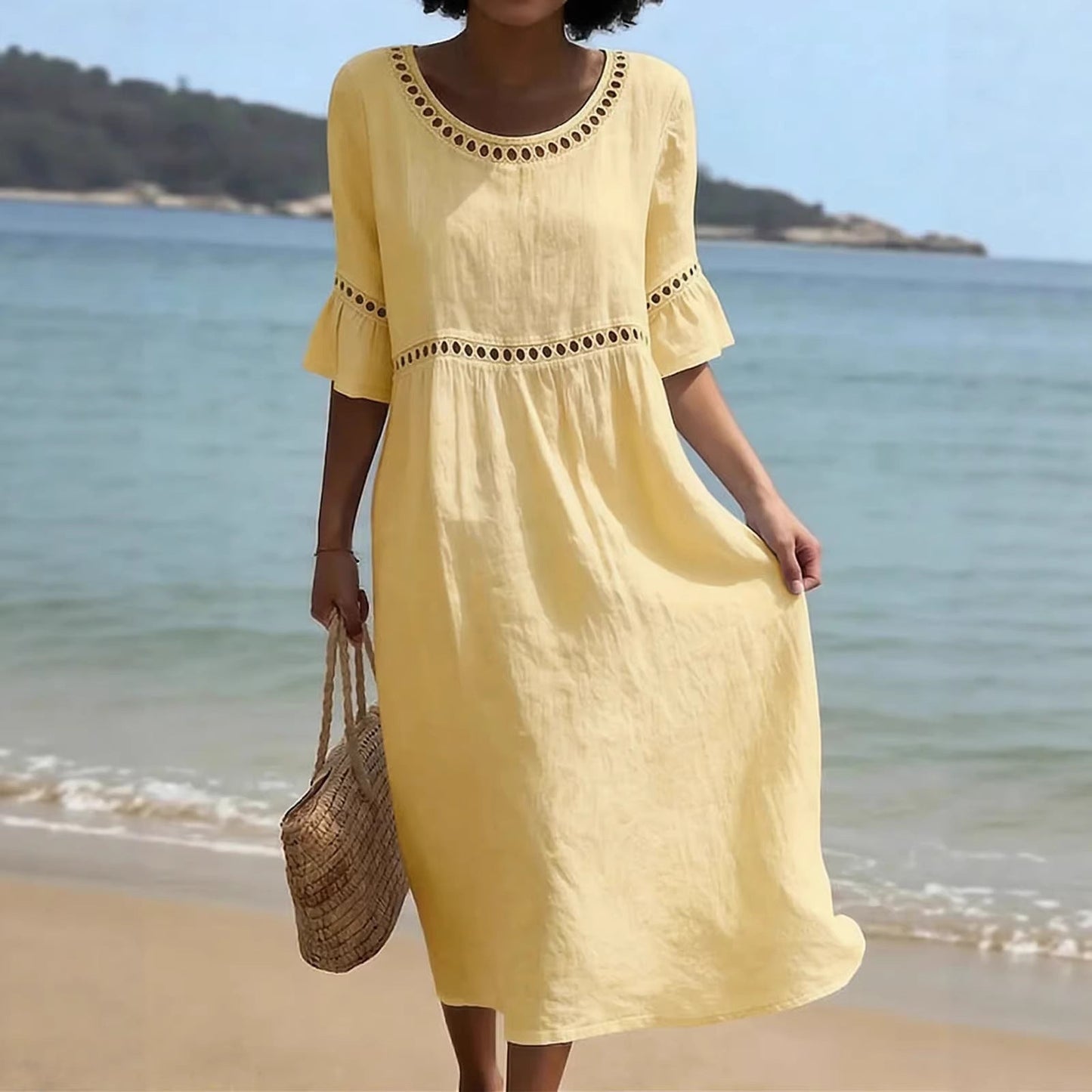 Amara™ | Vestido Midi Elegante con Efecto Vientre Plano