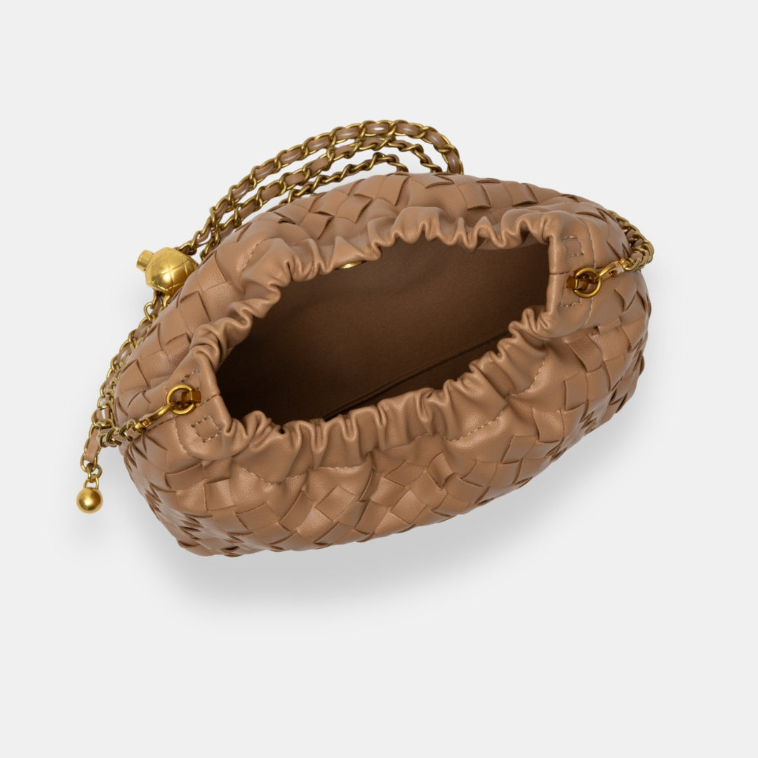Ulvérine | Sac boulette tressé doré