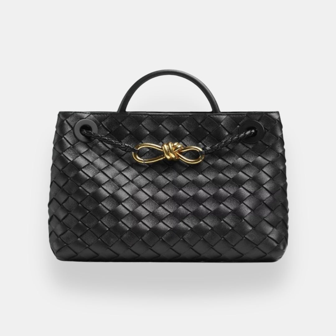 Vérvaine | Sac tressé nœud doré