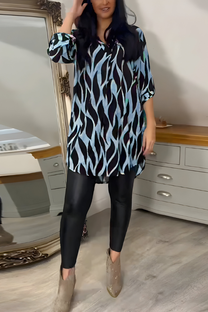 Tessa™ | Top Holgado con Estampado con Estilo