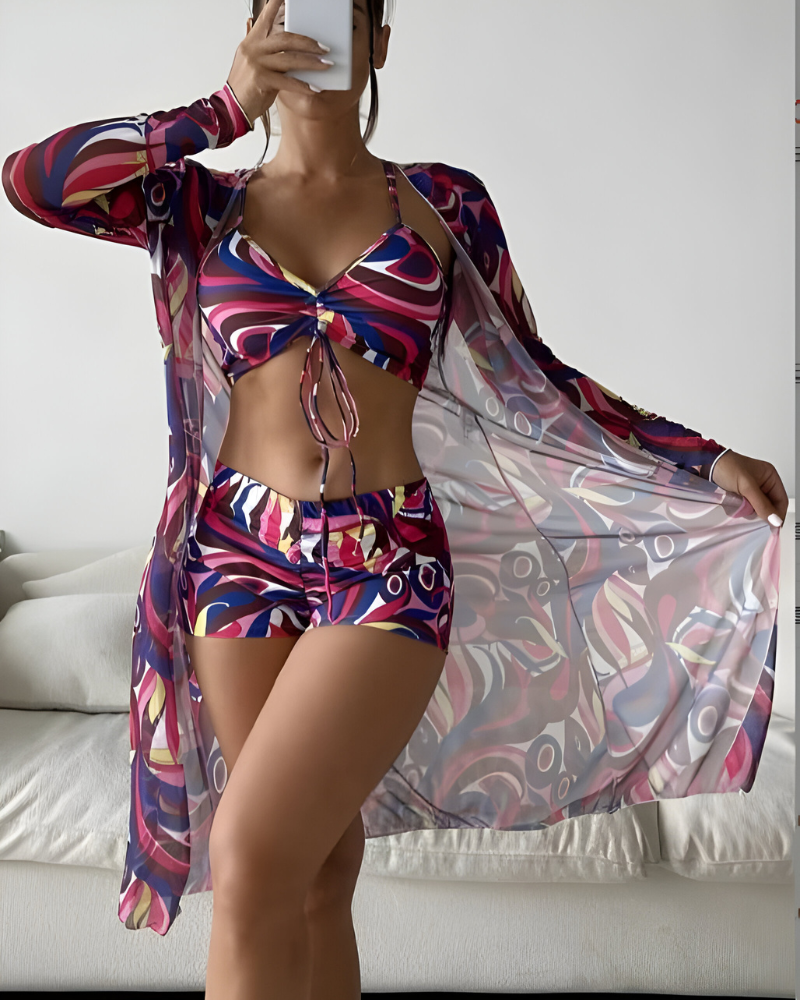 Noëlle™ | Conjunto Bikini con Estilo de Tres Piezas