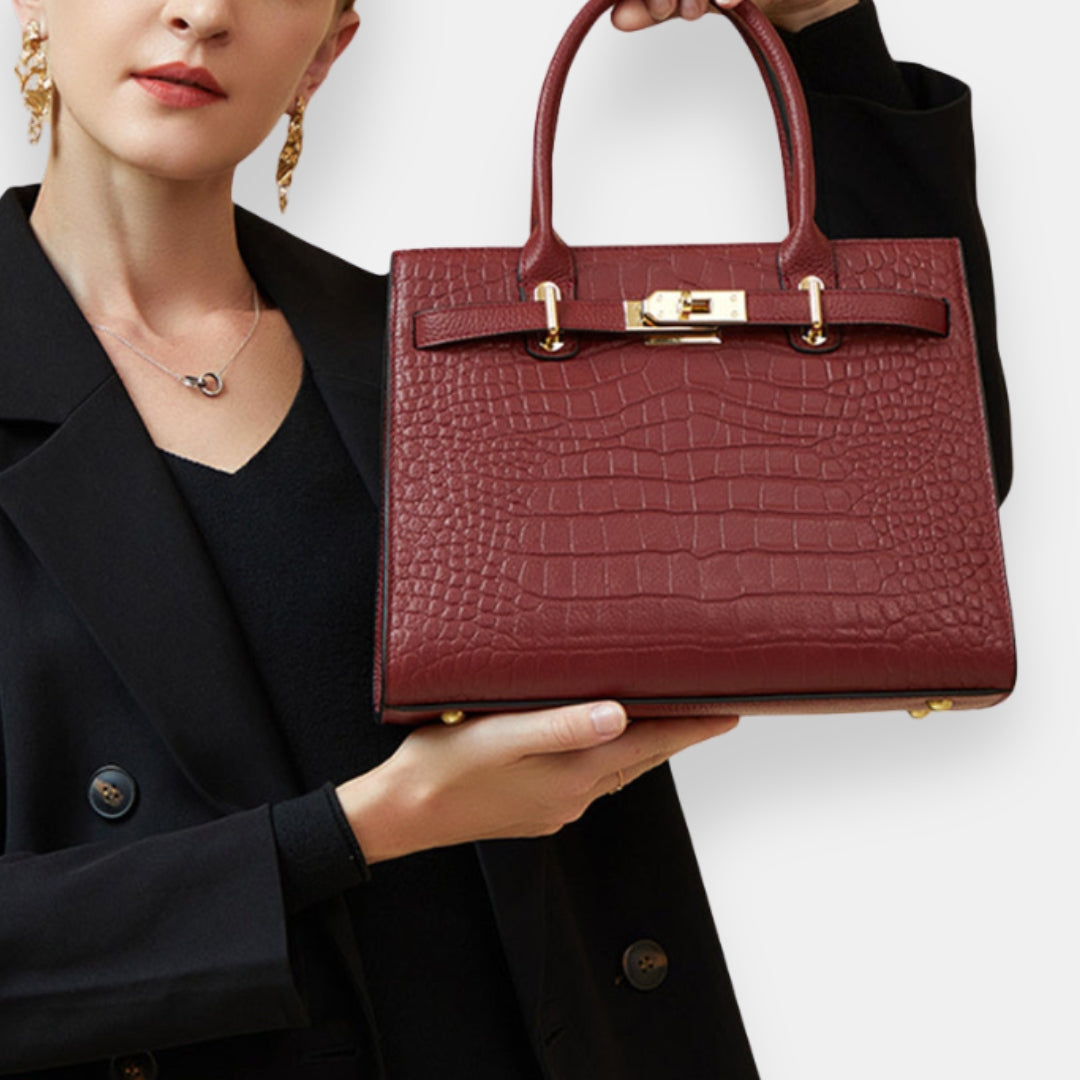 Wilvoise | Sac cabas structuré à motif croco