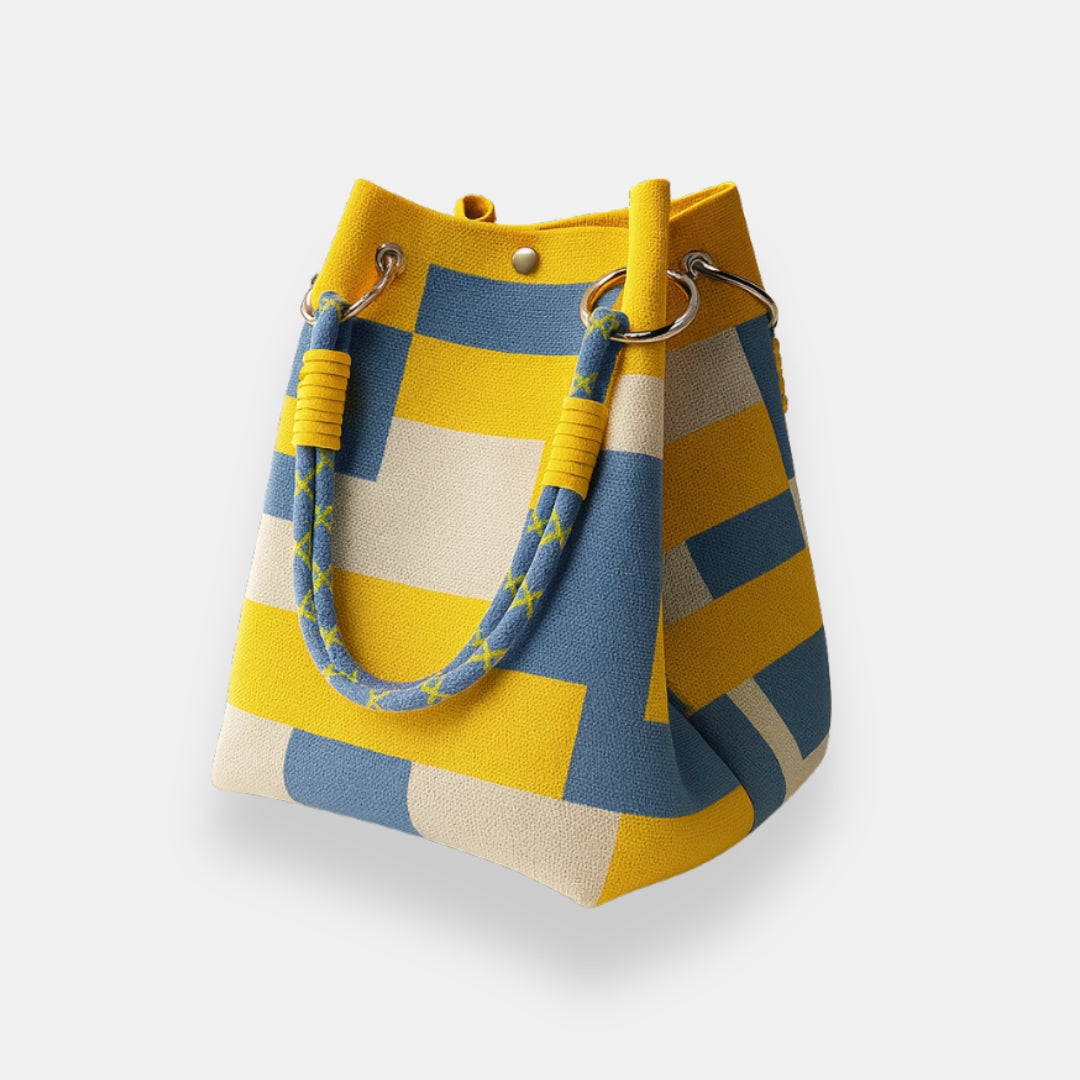 Édéa | Sac seau à motif géométrique