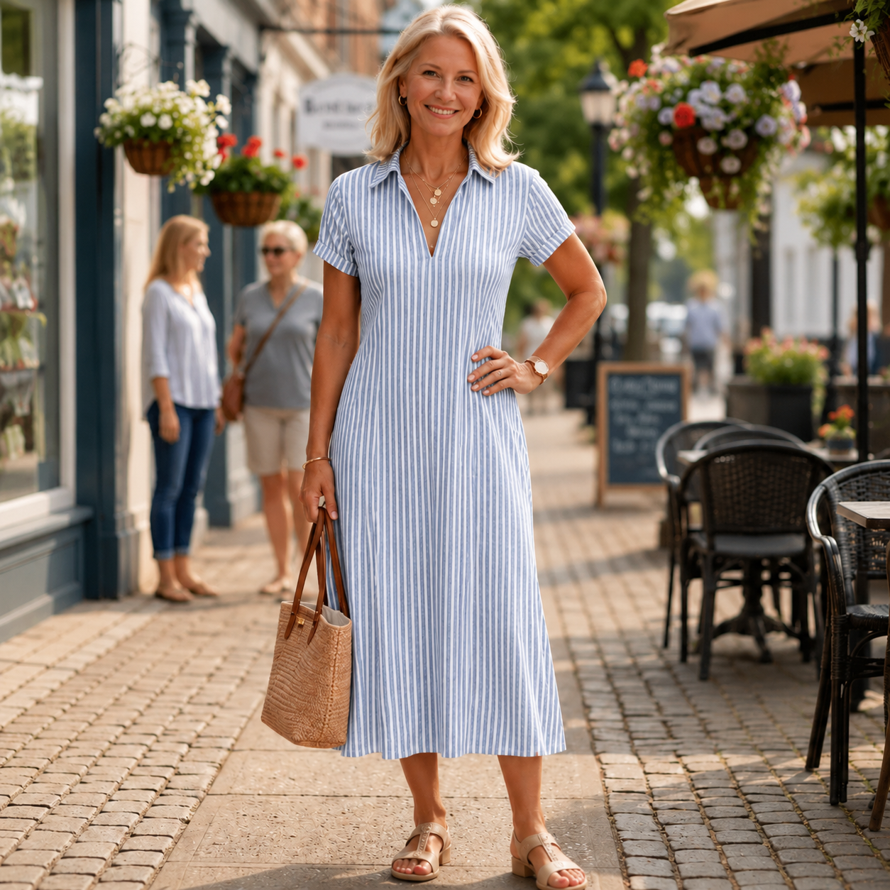 Moira™ | Vestido Midi Elegante con Diseño Efecto Vientre Plano