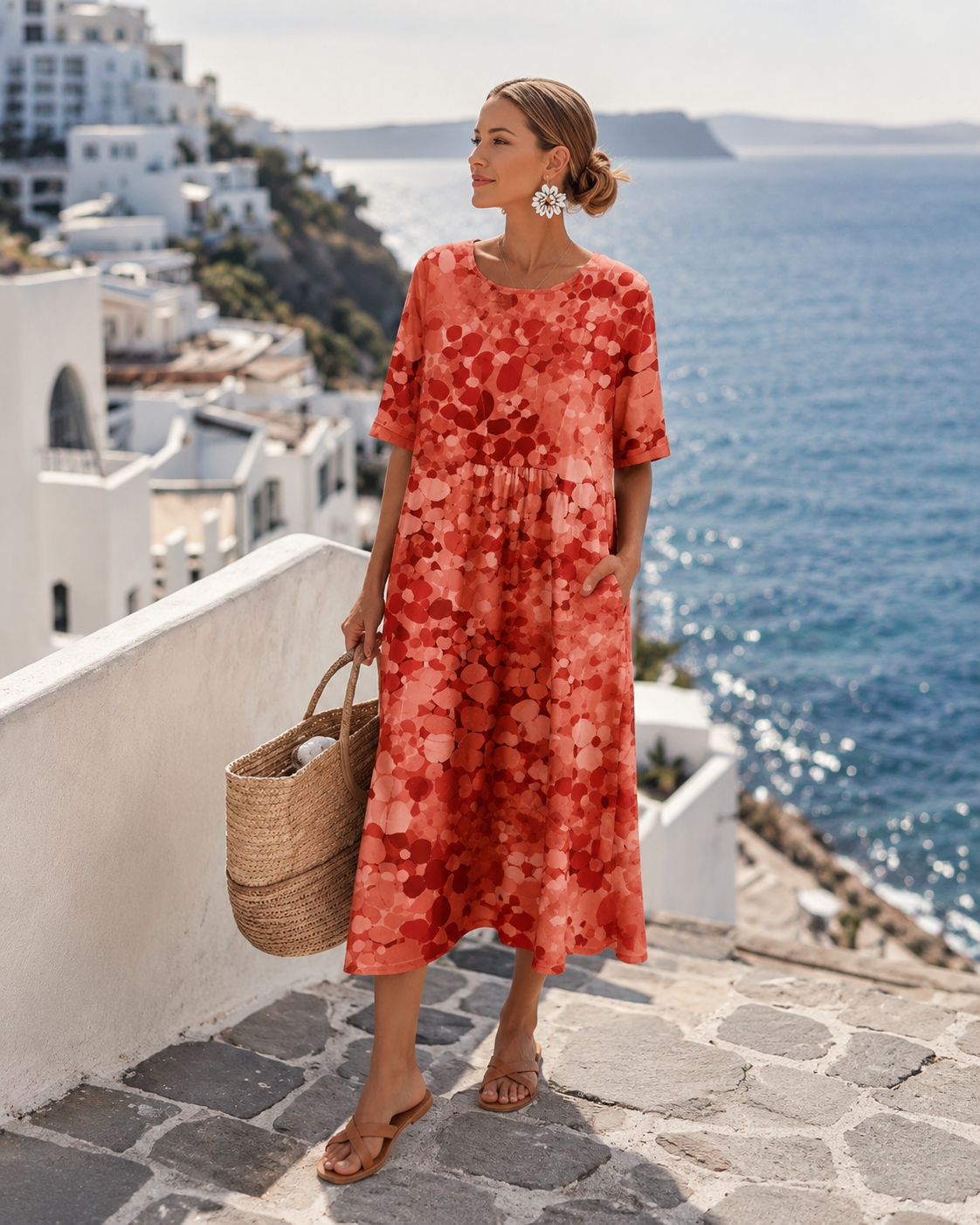 Zara™ | Vestido de Verano Floral con Efecto Vientre Plano