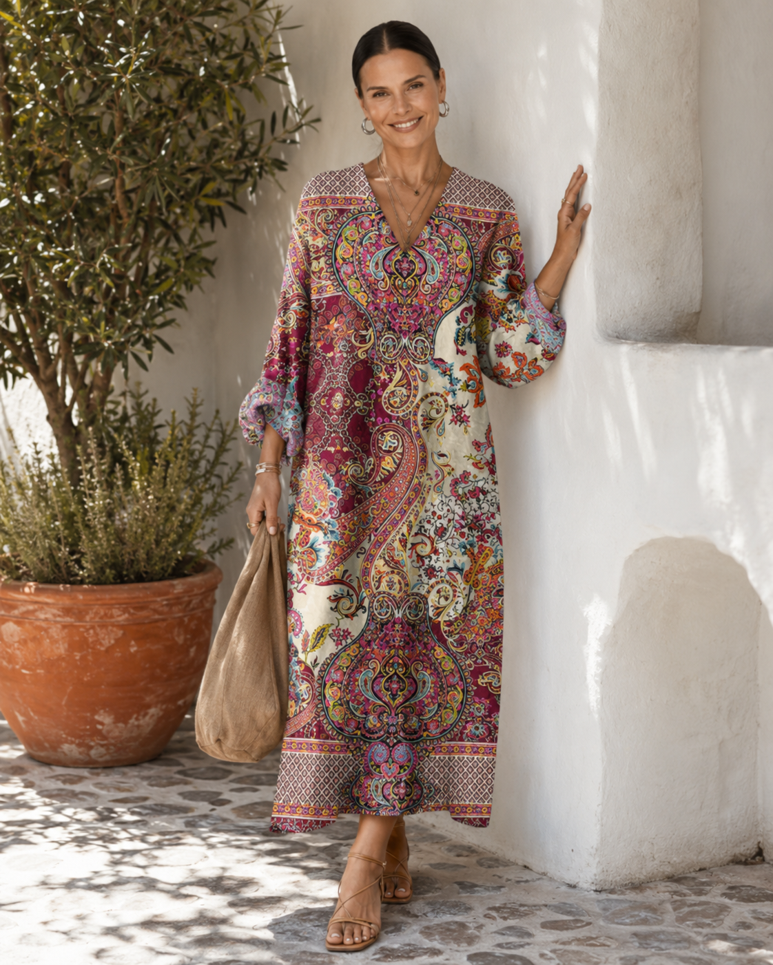 Emma™ | Vestido Midi con Efecto Vientre Plano