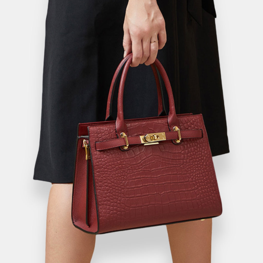 Wilvoise | Sac cabas structuré à motif croco