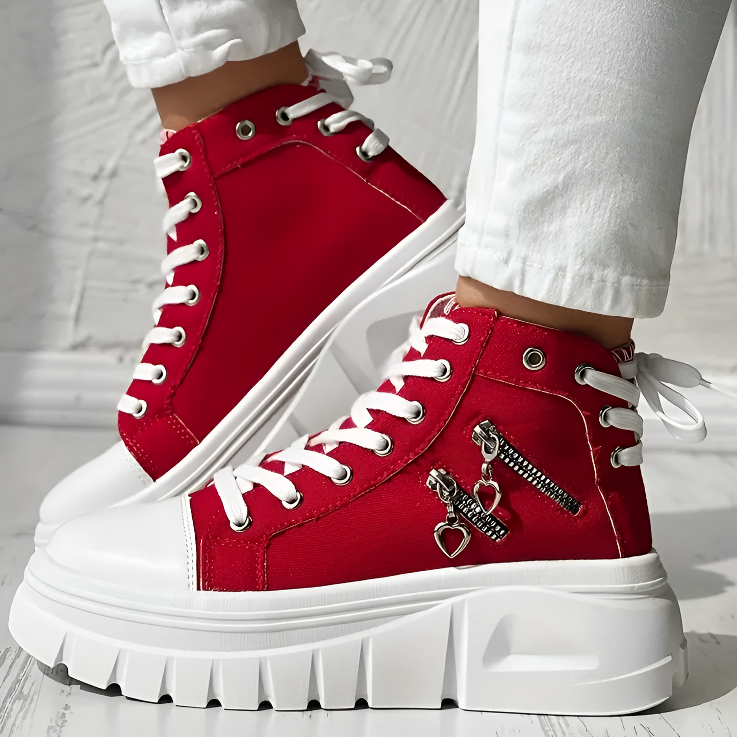 Elin™ | Zapatillas Altas Ortopédicas de Tela Vaquera