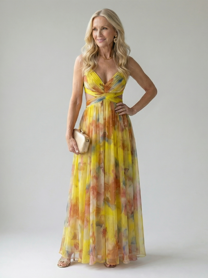 Vivienne™ | Vestido Maxi Estampado con Efecto Vientre Plano