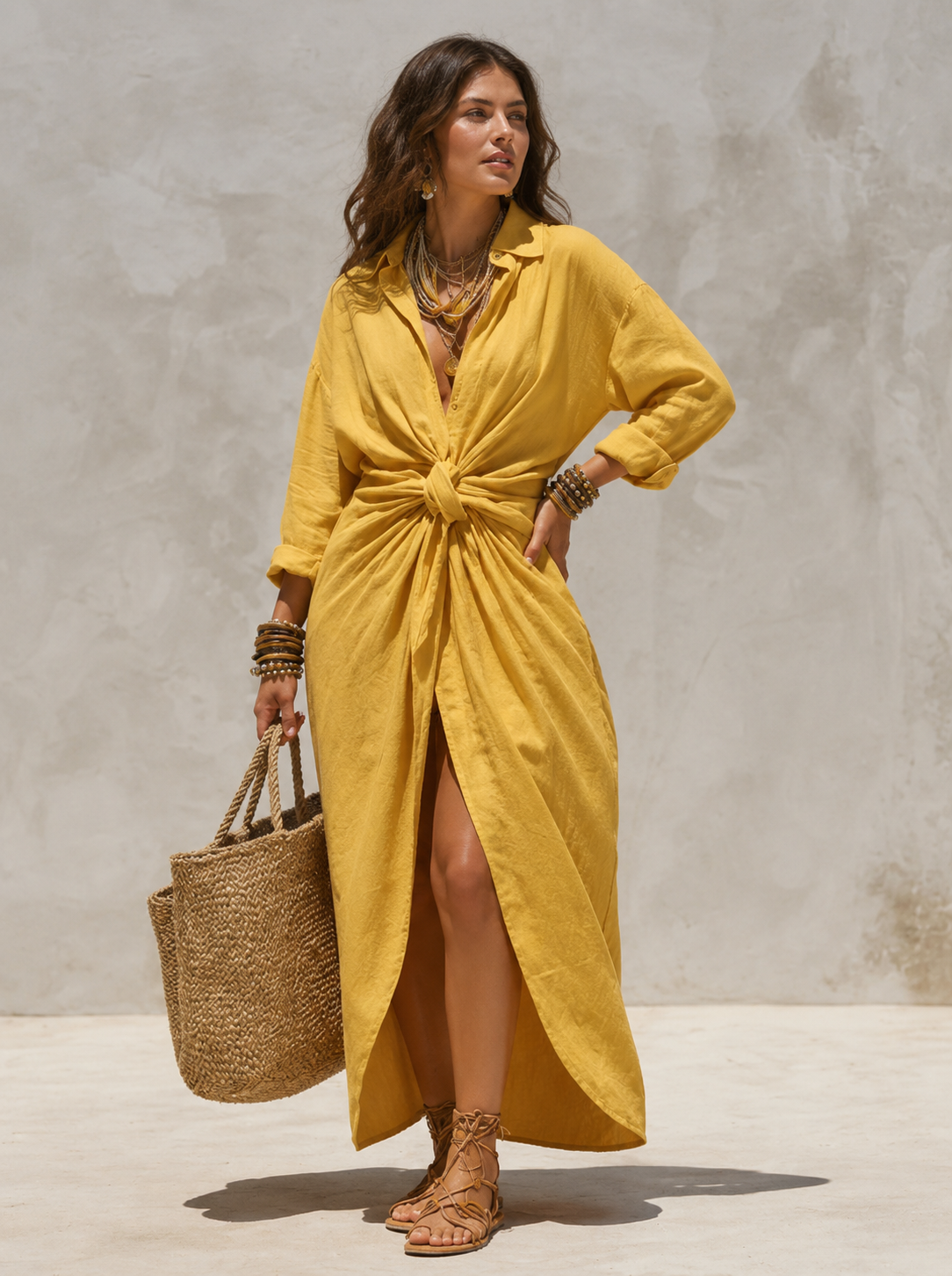 Isabelle™ | Vestido con Detalle de Nudo y Efecto Vientre Plano