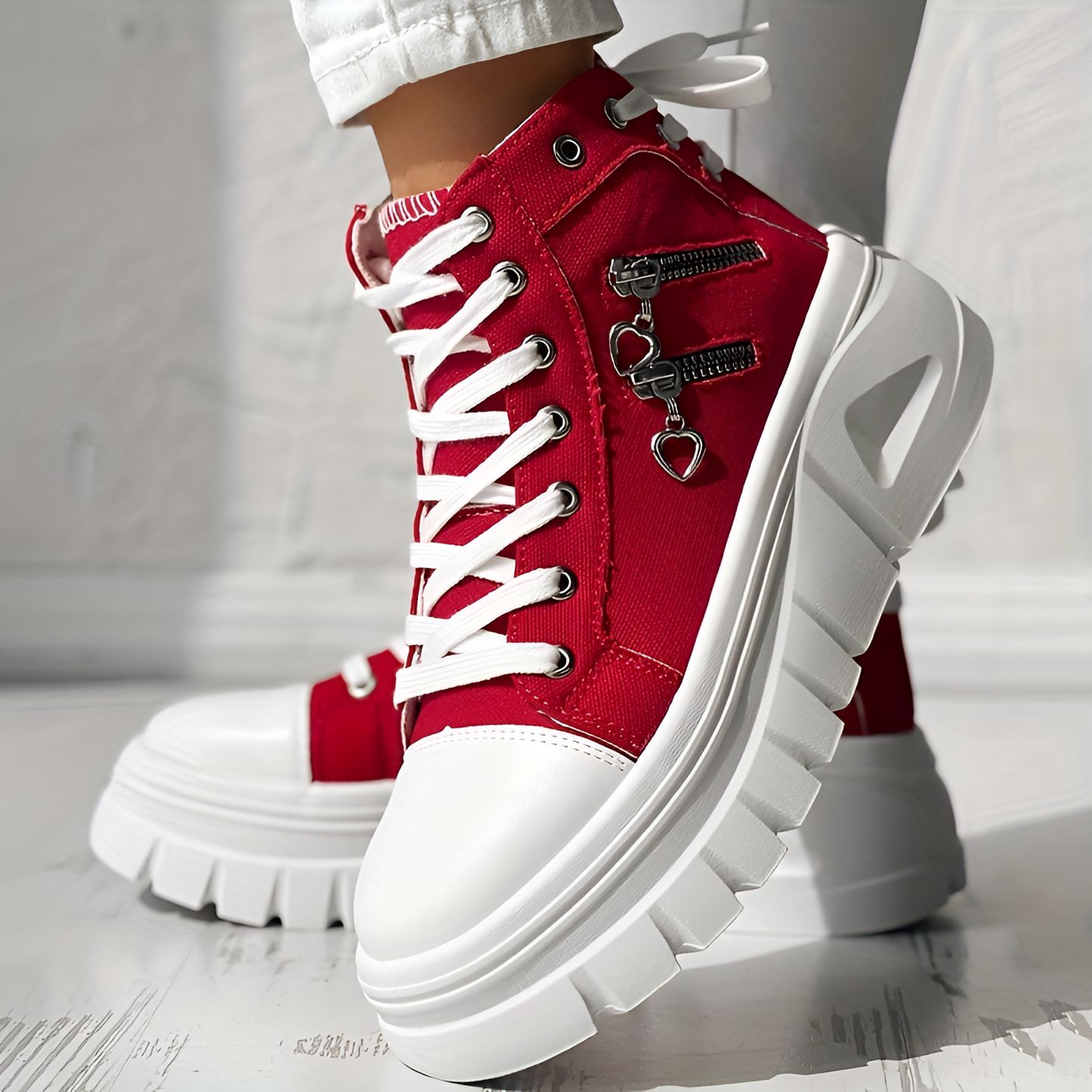 Elin™ | Zapatillas Altas Ortopédicas de Tela Vaquera