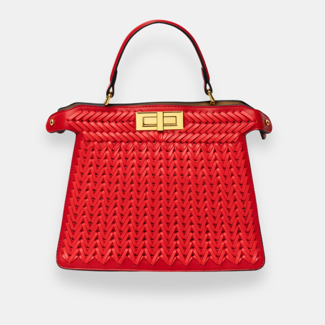 Wélvoise | Sac tressé fermeture dorée
