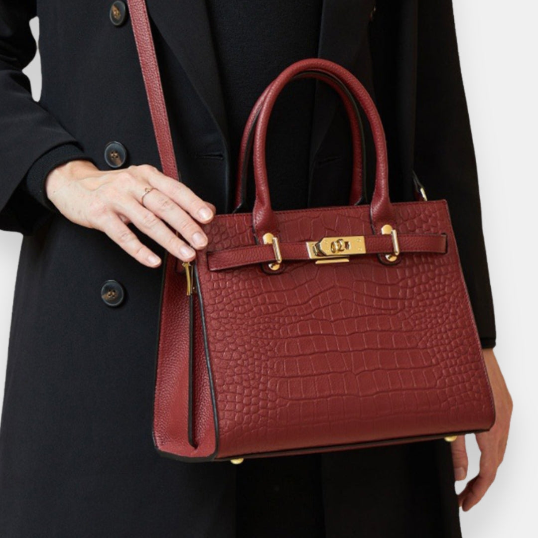 Wilvoise | Sac cabas structuré à motif croco
