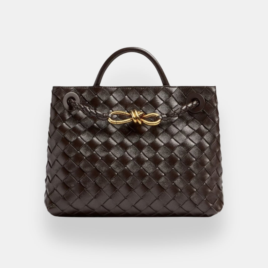 Vérvaine | Sac tressé nœud doré