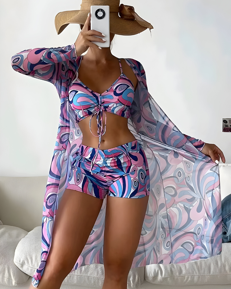 Noëlle™ | Conjunto Bikini con Estilo de Tres Piezas