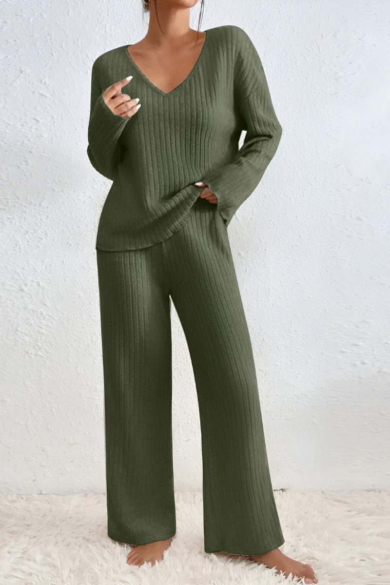Amaris™ | Conjunto de Punto Suave Acanalado
